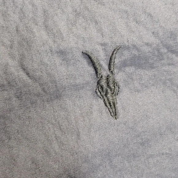 All Saints Rivera Long Sleeve Button Down Shirt Size Medium in Stone Gray - Picture 5 of 11